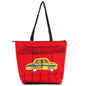 Tote Bag Pili Taxi Hand-Emboidered Female Gamcha Fashion  Fabric Red  BAG08