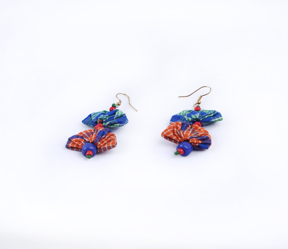 Handcrafted Gamcha Fabric Earings E03