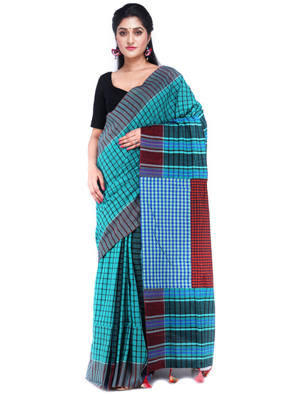 Kanchan Varna Cotton Saree Green GS1