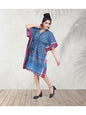 Kaftan Gamcha Fashion Handloom Cotton Fabric Blue KFN03