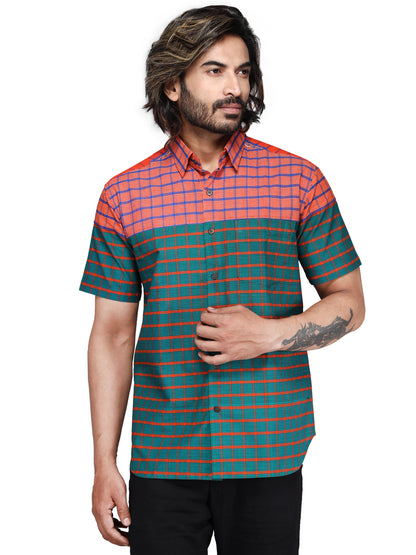 Hand-weaving Gamcha Cotton Shirt MS5