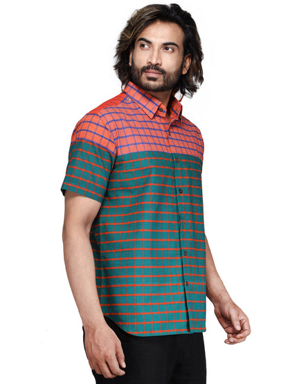 Hand-weaving Gamcha Cotton Shirt MS5