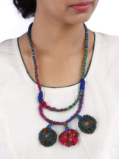 Knot Knot Gamcha fabric necklace