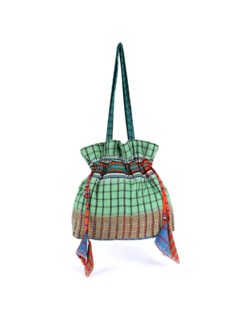 Hand Embroidered Gamcha Potli Tote Bag PTB-03