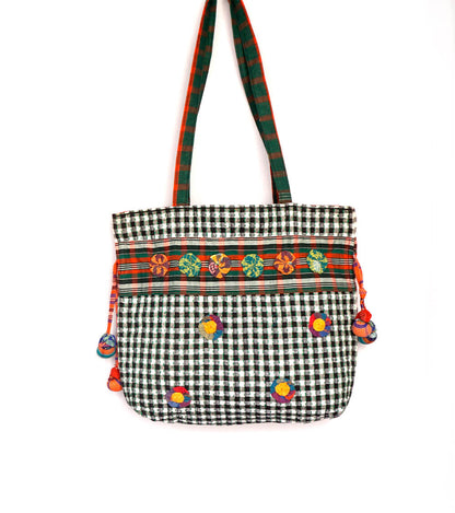 Potli Bag  Female Gamcha Fashion Handloom Fabric  PT13